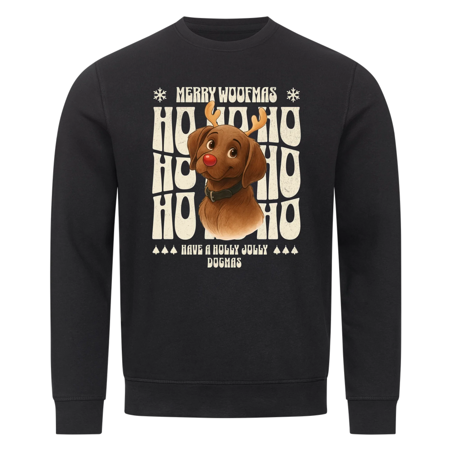 Merry Woofmas Premium Sweater Personalisierung KI