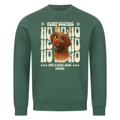 Merry Woofmas Premium Sweater Personalisierung KI