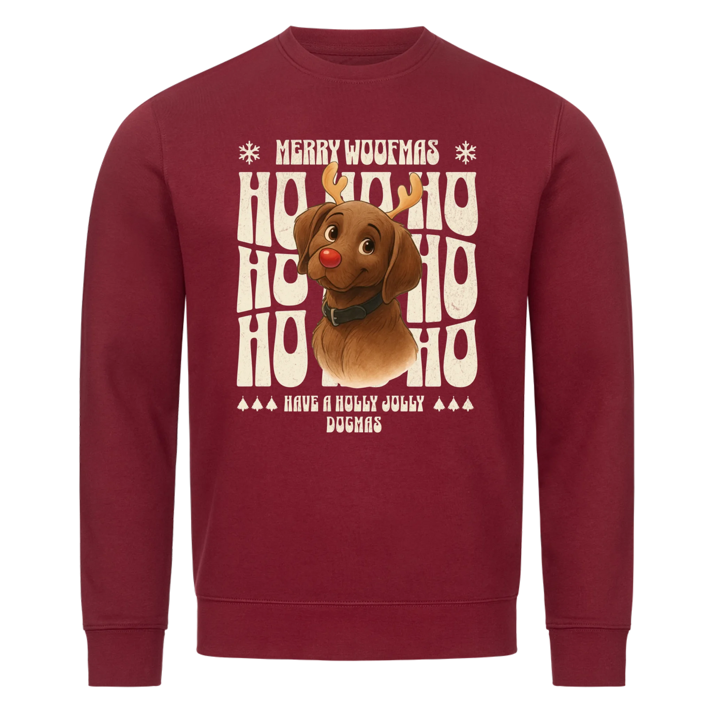 Merry Woofmas Premium Sweater Personalisierung KI