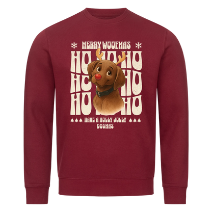 Merry Woofmas Premium Sweater Personalisierung KI