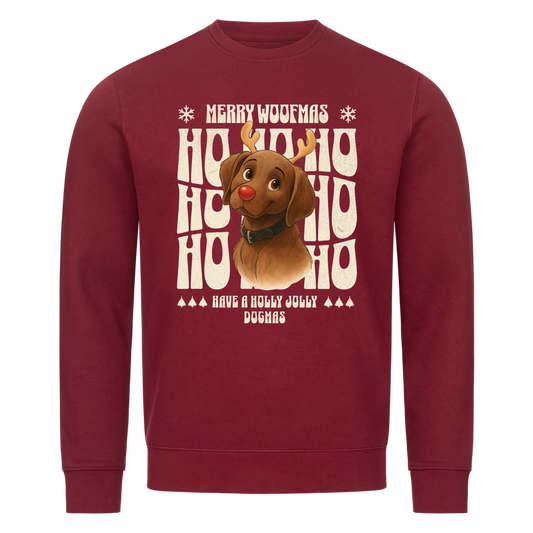 Merry Woofmas Premium Sweater Personalisierung KI