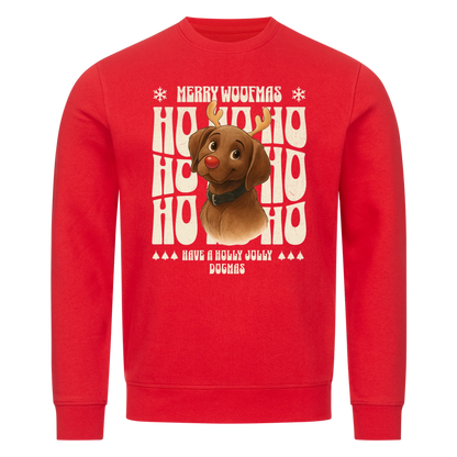 Merry Woofmas Premium Sweater Personalisierung KI